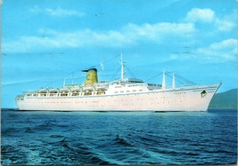 1975 Costa Line TS Flavia Cruise Ship Bahamas Stamp Posted Chrome Postcard - $5.95