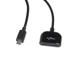 CableJive samDock, Micro-USB to Dock Adapter, 30PIN to USB Charger Sync - Black - £28.27 GBP