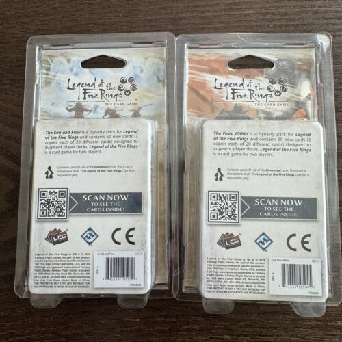 Legend of the Five Rings The Ebb and Flow & The Fires Within Dynasty Pack Sealed - $16.83