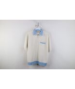 Vintage 60s 70s Rockabilly Mens Large Striped Knit Half Zip Pullover Pol... - $1,277.46 MXN