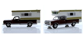 1/64 Scale Dodge Ram D250 1st Gen Pickup RV Camping Truck Diecast Model Red - £29.02 GBP