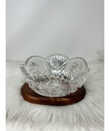 Antique American Brilliant Period Cut Glass 8” Crystal Dish Bowl Sawtoot... - $64.99