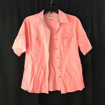 Kids Pink Magellan Fish Gear Button Up Shirt Size L - $12.66