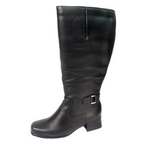 PEERAGE Becca Women Wide Width Side Zip Fleece Lined Leather Knee High B... - £127.39 GBP