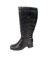 PEERAGE Becca Women Wide Width Side Zip Fleece Lined Leather Knee High B... - $159.95