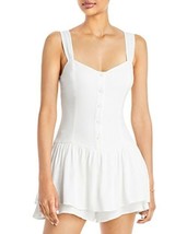 MSRP $88 Aqua Shania Button Front Romper White Size Medium (STAINED) - £9.19 GBP