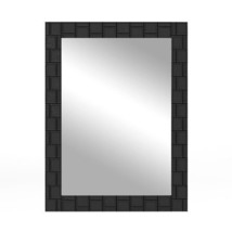 Wood Framed Wall Mirror Rectangle Vanity Mirror for Living Room/Entryway-Black - $85.00