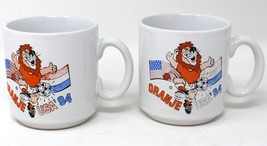 Netherland Holland Vtg 1994 World Cup USA &#39;94 Oranje Coffee Mug Cup lot set of 2 - £14.90 GBP