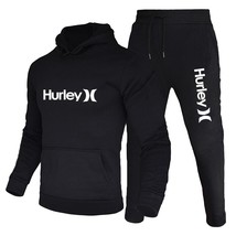 2022 Men&#39;s Hurley Hooded Trauits Autumn and Winter Man Pullover + Trouse... - $71.58