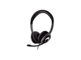 V7 HU521 Deluxe USB Stereo Headphones with Microphone - Black &amp; Grey - $71.99