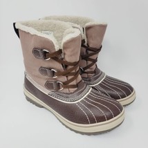 Sketchers Womens Boots Size 7 M Brown Snow Rain Waterproof Lined 47300 - £19.65 GBP