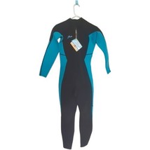 New Hevto Wetsuit Mens / Womens Size Small Black Aqua FRONT ZIP - £22.07 GBP