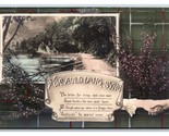 RPPC EAS New Years For Auld Lang Syne Winter Scene UNP Postcard W7 - $4.90