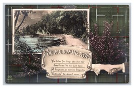 RPPC EAS New Years For Auld Lang Syne Winter Scene UNP Postcard W7 - £3.91 GBP