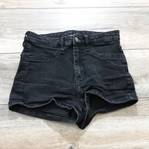 Wild Fable Women SZ 8 Shorts 10&quot; Rise Daisy Dukes Booty 29&quot; Waist Stretch Black - £11.59 GBP