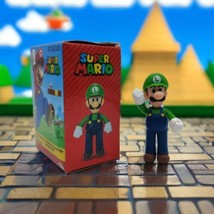 Nintendo Super Mario 2.5&quot; Luigi Figure Jakks Pacific Ages 3+ Toy Collect... - £10.08 GBP