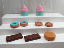 Pretend Play Food desserts cupcakes candy bars donuts cookies cracker lot - £6.53 GBP