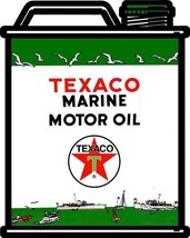 Texaco Marine Motor Oil Laser Cut Can Metal Sign - $49.45