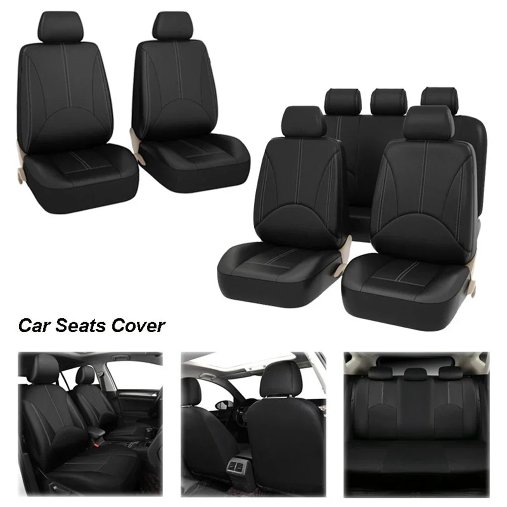 Universal PU Leather Car Seat Cover Set Seat Protector Auto Styling Acce... - £15.12 GBP+