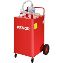 VEVOR 30 Gallon Fuel Caddy, Gas Storage Tank &amp; 4 Wheels, with Manuel Transfer Pu - £284.96 GBP