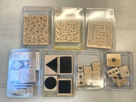 NEW Stampin&#39; Up! Wood Block Mounted Stamp Sets Retired BUY MORE &amp; SAVE! - $5.77 CAD+