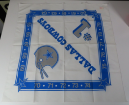 Vintage Dallas Cowboys “20 Great Years” 20th Scarf/ Handkerchief/ Bandan... - £23.32 GBP