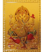 Ganesh Gold Foil Magnet Hindu Elephant God Deity Ganesha Rangoli Collect... - £7.97 GBP