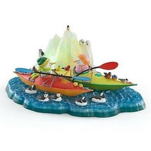 Lenox Bywaters Kayaking with Friends Snowman Figurine Lighted Penguins RARE NEW - £156.68 GBP