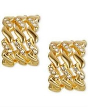 Charter Club Gold-Tone Small Pave Triple-Row C-Hoop Earrings - £13.80 GBP