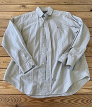 Ralph Lauren Men’s Button Down Striped Shirt Size 16 Beige AH - £15.63 GBP