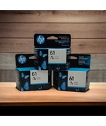 3x HP 61 CH562WN#140 Tri-Color Ink Cartridges Bundle EXP 4/2023+ OEM Ink - £25.44 GBP