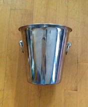 Hotel-Style Metal Stainless Steel Ice Bucket With Side Handles  8.5 X 8.5 - £15.02 GBP