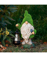 Garden Ornaments Gnome Solar Powered Ranger Outdoor Statu... - $55.99+