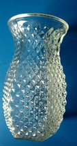 Vintage Glass Diamond Cut Pressed Glass Flower Vases 5&quot; Glass Vase Table... - $186.08 MXN
