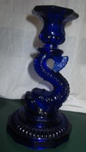 Vintage cobalt blue Koi fish candle stick - $104.50