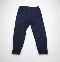 Vintage 90s Eddie Bauer Mens XL Blank Waterproof Cuffed Joggers Pants Navy Blue - $54.40