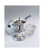 4-Pc. Steam N Strain Pot Cook Set Lift Out Strainer Steamer Rack Stainle... - $19.98