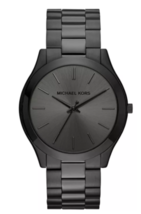 Michael Kors Unisex Slim Runway Black Ion-Plated Stainless Steel Watch MK8507 - £155.84 GBP