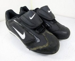 Nike Baseball Cleats 020709 SF Black Covered Laces Size 7 US Mens/Youth 25CM - $24.70