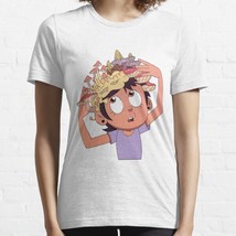 Great Model Luz Mashroom Women&#39;s White Tee T-Shirt - $18.99