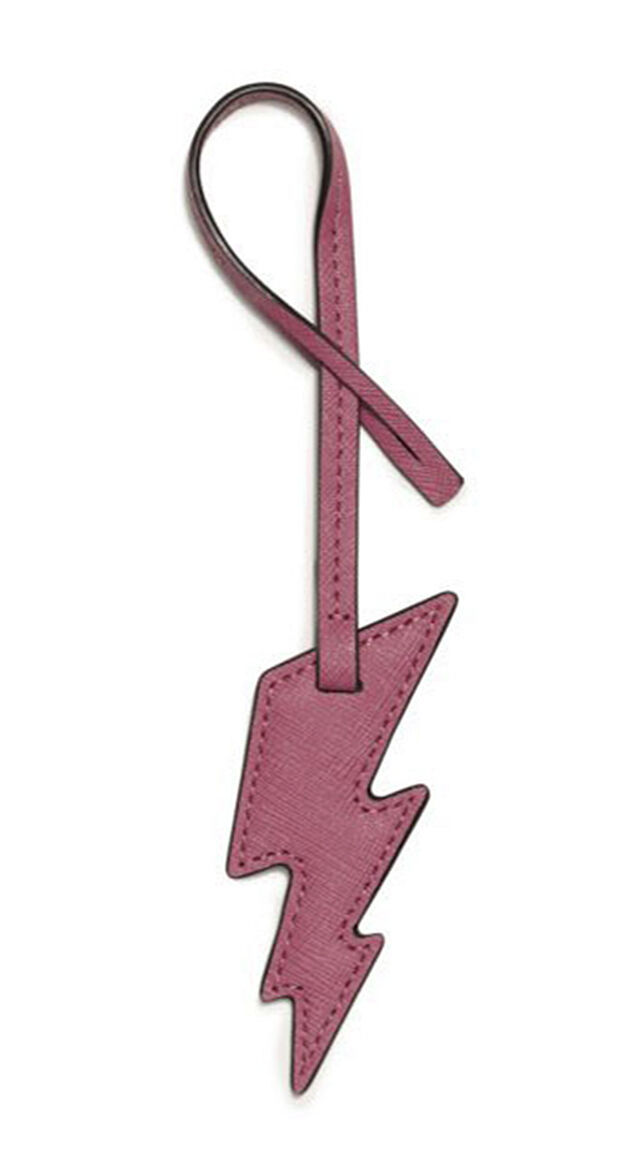 Michael Kors Tulip Leather Lightning Bolt Large Bag Charm Key Chain Boxe... - $22.28