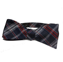 Men&#39;s Silk Dress Bow Tie by The Original Penguin Black Red 2-1/8&quot; width - £15.30 GBP
