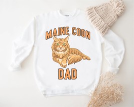 Maine Coon dad Sweatshirt, Cat Lovers gift, Maine Coon Cat Design, Maine... - £34.68 GBP