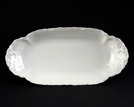 Haviland Limoges Ranson All White Celery Tray, Antique France Oval 11 3/4&quot; - £35.20 GBP