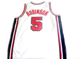 David Robinson #5 Team USA BasketBall Jersey White - Any Size image 2