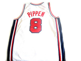 Scottie Pippen #8 Team USA BasketBall Jersey White Any Size image 2