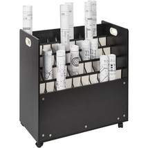 VEVOR Blueprint Roll File Holder 50 Slots Mobile Wooden Blueprint Storag... - €187,69 EUR