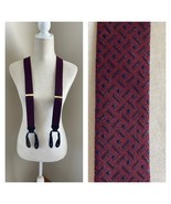 Trafalgar Suspenders Interlock Silk Maroon Navy Alligator Ends Gold Hard... - €20,37 EUR
