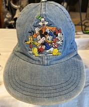 Disney Embroidered Hat Mickey Minnie Pluto Goofy kids Denim Vintage Disn... - $12.56