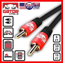 Subwoofer Audio Cable 1 RCA To 1 RCA Coaxial Dual Layer Gold Plated Plug Cord - £6.56 GBP+